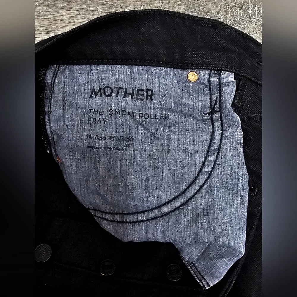 MOTHER The Tomcat Roller Fray Wide Legged Jeans-Size 28 - Picture 7 of 7